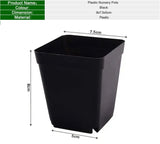 Plastic Plant Pots Nursery Seedlings Garden Plant Flower Pot Container 7x8cm