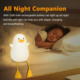 Cute Duck Night Light USB LED Rechargeable Silicone Kid Baby Room Lamp Xmas Gift