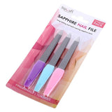 3x Sapphire Nail File Manicure Pedicure Swosh Personal Care Women Tool