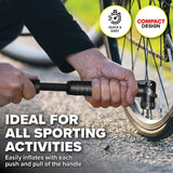 Compact Air Pump Set Dual Action Sports Balls Bike Inflatable Mounting Bracket