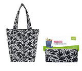 Sachi Insulated Folding Market Tote Storage Carry Leak Proof Monochrome Blooms