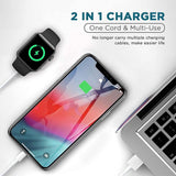 2 in 1 Apple Charger iPhone Watch iWatch 8 7 6 5 4 3 Magnetic Charging Cable
