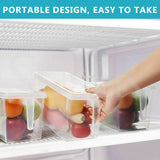 4x Storage Box Refrigerator Food Container Kitchen Fridge Organiser Freezer