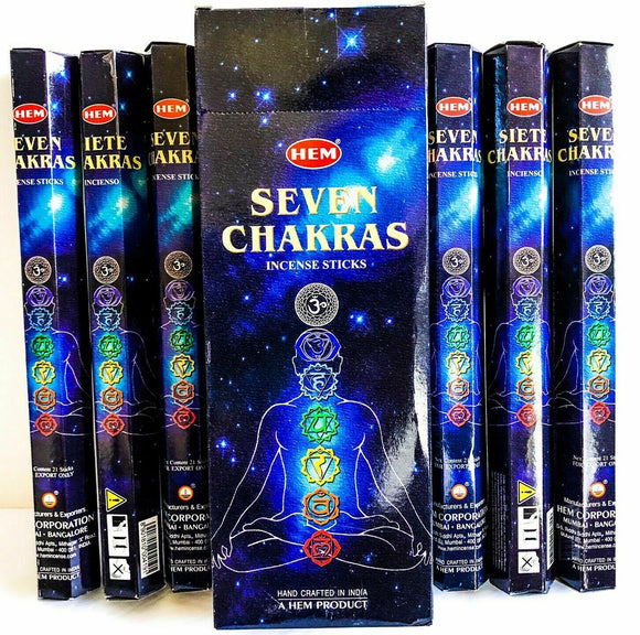 HEM Seven Chakras 120 Incense Sticks Odor Fragrance