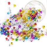 50pcs Jingle Bells Aluminium Beads 8mm Christmas Decoration Mixed Colours Charms