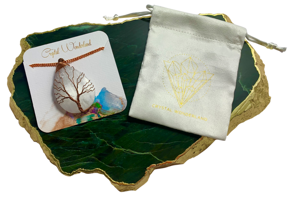 Rain Drop Collection Crystal Pendant Selenite Healing Natural Crystal Gemstone