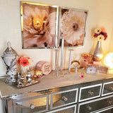 New DIY Mini Mosaic Tiles Adhesive Square Mirror Glass Wall Sticker Decor Silver