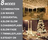 Warm White 500LED 100M Waterproof Christmas Fairy String Lights Wedding Garden