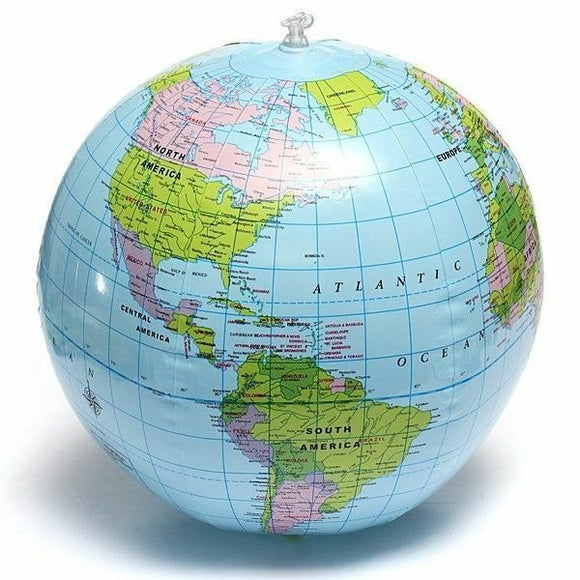 30cm Inflatable World Globe Earth Teaching Geography - Map