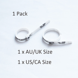 2x Ring Sizer Size Check Tool Finger Gauge Jewelry Measurement Sizes Ruler UK/AU