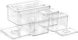 Boxsweden Crystal 4PC Storage Container Set Clear Plastic Organiser Tray Box