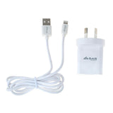 Wall Charger with 8 Pin to USB-A Cable Charge and Data Sync iPhones 1m Length