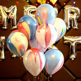 15 pcs Marble Confetti Balloons Set Agate Balloon Birthday Party Decorations