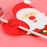 30x Christmas Party Lollipop Holder Sugar-loaf Paper Card Holder Santa Claus