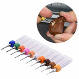 10 PCS Carbide Micro Mini Drill Bit Tungsten Steel Rotary Tools 0.1-1.0MM Set