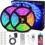 5050 RGB LED Strip Lights IP65 Waterproof 5M 300 LEDs 12V + Bluetooth Controller