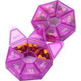 2pcs 7 Day Pill Box Medicine Storage Tablet Container Case Organizer Dispenser