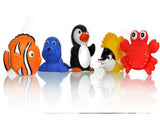 5 Pieces  Bathtime Seabuds Water Squirter Set Sea Creatures Animals Kids Toy Set