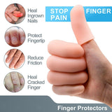 5pcs Silicone Finger Protector Finger Caps Tube Anti-slip Finger Cover