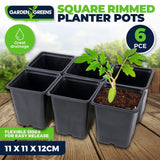 24 X Garden Planter Pot Seed Square Pots Plant Nursery Soft Plastic