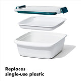 OXO Prep & Go Salad Container 1.5 Litre / 6.3 Cups, 34 x 20 x 23 cm White