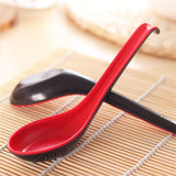 10Pcs Soup Ramen Spoons Asian Chinese Japanese Utensils Long HandleHook Flatware
