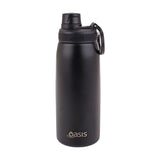 Oasis Stainless Steel Double Wall Insulated Sports Bottle w/Screw Cap 780ml -BLK