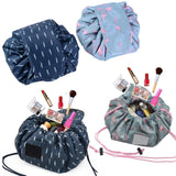 Cosmetic Makeup Drawstring Bag Magic Travel Pouch Storage Organizer - Rose