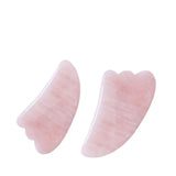 Natural Rose Quartz Facial Jade Gua Sha Stone Beauty Massage Tool Face Massager