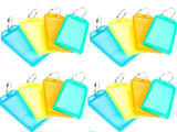 20x Keyring Plastic Key Tags With Ring Keys Identity Card Bag Luggage Label Asst