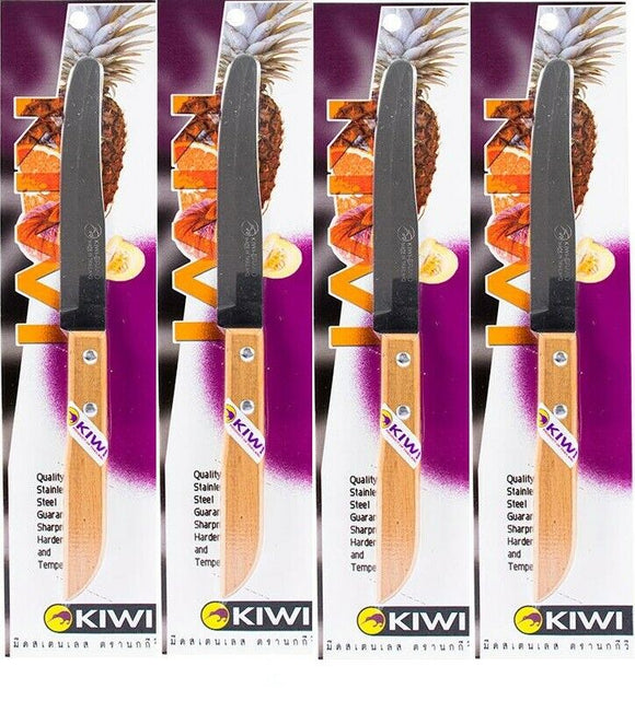4x Kiwi Paring Brand Knife Set Stainless Steel