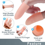 5pcs Silicone Finger Protector Finger Caps Tube Anti-slip Finger Cover