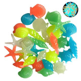 50Pcs Shell Pebbles Stone Glow in the Dark Rock Fish Tank Stones Garden Road