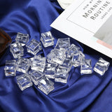 50x Fake Acrylic Ice Cubes Artificial Wedding Party Photography Display Clear