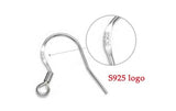 100Pcs Iron Earrings Hooks Ear Wire DIY Jewelry Findings Making Accessories Silver