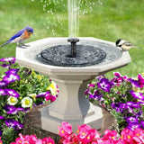 Bird Bath Fountain Solar Powered Water Pump Floating Outdoor Pond Garden Pool L