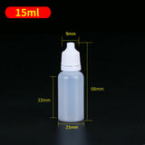50x Clear Empty Plastic Dropper Bottles Squeezable Drop Liquid Container 15ml
