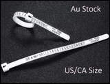 2x Ring Sizer Size Check Tool Finger Gauge Jewelry Measurement Sizes Ruler UK/AU