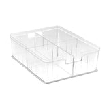 Box Sweden Crystal Storage Tray Organiser w/ Adjustable Dividers Clear 38x28cm