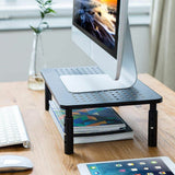 Height Adjustable Computer Monitor Stand Riser Laptop Printer TV Desktop Mount