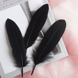 50pcs Black Goose Feathers 15-20cm Natural Feather DIY Craft Wedding Party Decor