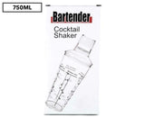 Acrylic Cocktail Shaker Bartender  Set Beverage Drink 3 pieces - 750ml