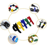 12x Mix Hook and Loop Cable Ties Reusable Magic Cords Organiser Strap Tidy Grip