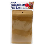 12pcs Resealable Kraft Paper Bags Resealable Bag Heat Pouches - 15x24.5cm