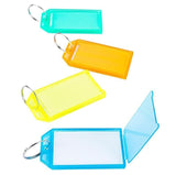 20x Keyring Plastic Key Tags With Ring Keys Identity Card Bag Luggage Label Asst