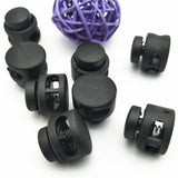 20x Double Hole Toggle Cord Stopper Locks End Drawstring Spring Loaded With Hole