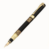 Black Golden Carving Mahogany Business Office Fountain Pen School Supplies