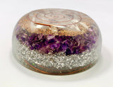 Amethyst Aluminium Orgonite Tower Buster EMF Protection Crystal Orgone New