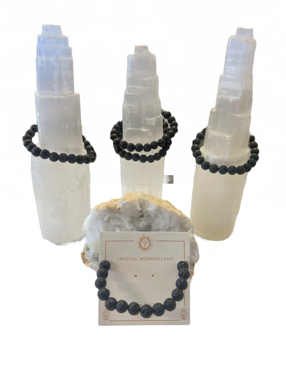 1pc Aromatherapy LavaStone  Bracelet 8mm Gemstone Healing