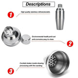 Stainless Steel Cocktail Professional Bartender Cobbler Design Shaker 550ml